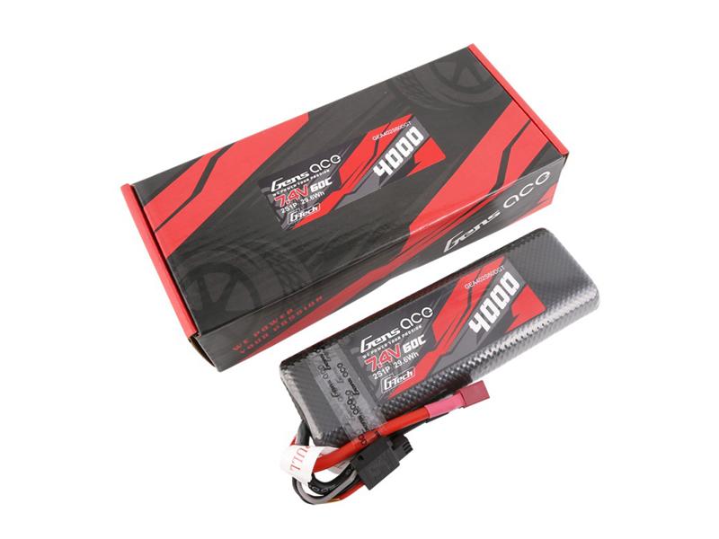 Gens Ace Li-Po G-Tech Car Hard Case 2S 7.4V 4000mAh 60C Bashing with O-GTC2S4000-60T